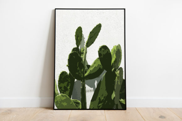 Cactus Tree Poster Watercolor: A Natural Fit for Creative Design Projects