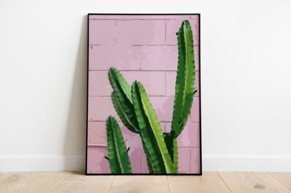 Cactus Tree Watercolor: A Soothing Embroidery Design for Real Projects