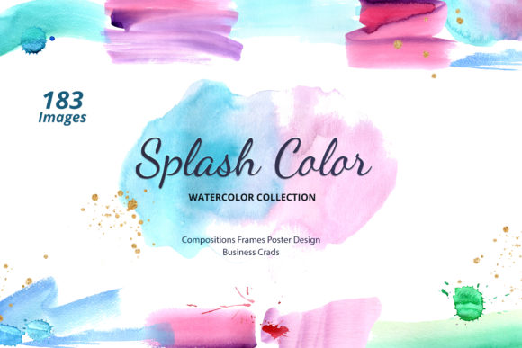 Splash Colorful Rainbow Watercolor Illustrations
