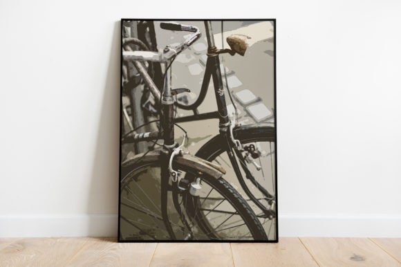 Vintage Bike Watercolor Illustrations: A Timeless Touch for Local Branding