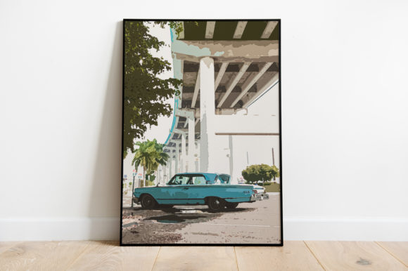 Vintage Blue Car Watercolor: A Designer’s Honest Take