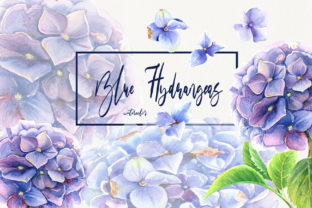 Watercolor Blue Hydrangeas Clip Art: A Versatile Illustration for Creative Sellers