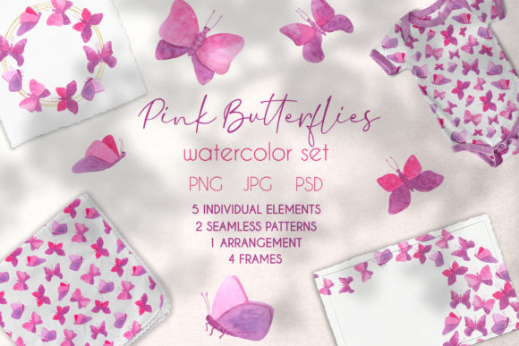 Watercolor Butterflies Cute Clipart Set Review for Real Embroidery Projects