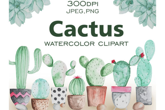 Watercolor Cactus Collection: A Versatile Illustration Set for Creative Projects