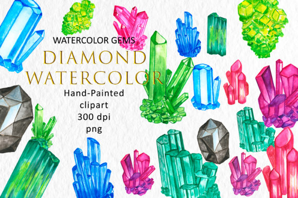 Watercolor Diamonds Colorful Crystal: A Designer's Perspective