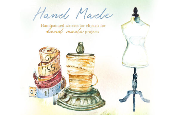 Watercolor Hand Made Clipart Set Review for Real Embroidery Projects