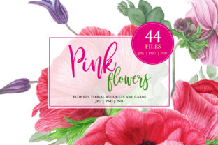 Watercolor Pink Flowers: A Versatile Illustration for Creative Branding
