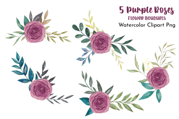 Watercolor Purple Roses Flower Bouquets: A Designer’s Review