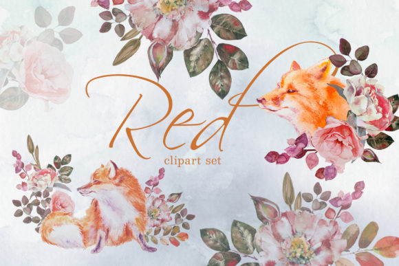 Watercolor Red Clipart Set: A Vibrant Addition to Your Illustration Toolkit