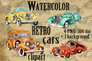 Watercolor Set of Retro Cars Bonus: A Designer’s Perspective
