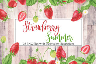 Watercolor Strawberry Clipart for Polished Editorial and Web Design