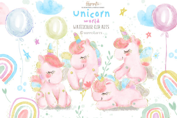 Watercolor Unicorn Rainbow Clip Arts: A Practical Designer’s Take