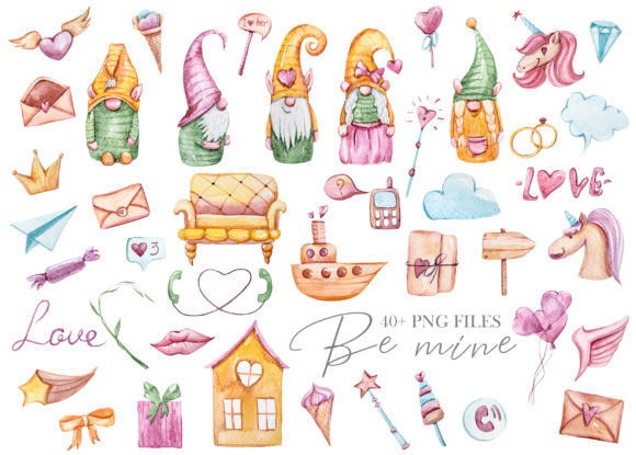 Watercolor Valentine Gnomes Clipart Set Review: A Versatile Illustration for Creative Projects