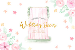 Watercolor Wedding Decor Set: A Versatile Illustration for Modern Branding