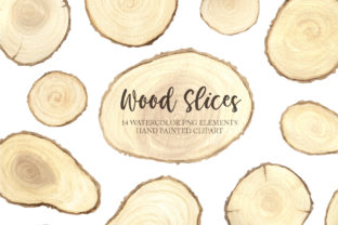 Watercolor Wooden Slices Set Adds Rustic Charm to Illustrations